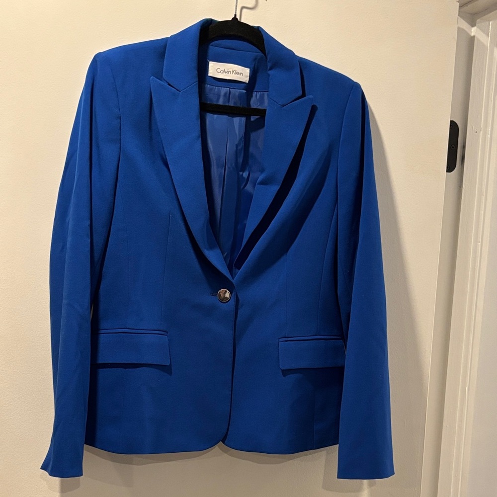 Calvin Klein Women's Royal Blue Suit Jacket